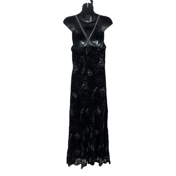 Vintage EAST Beaded Paisley Velvet Gown - Picture 6 of 9